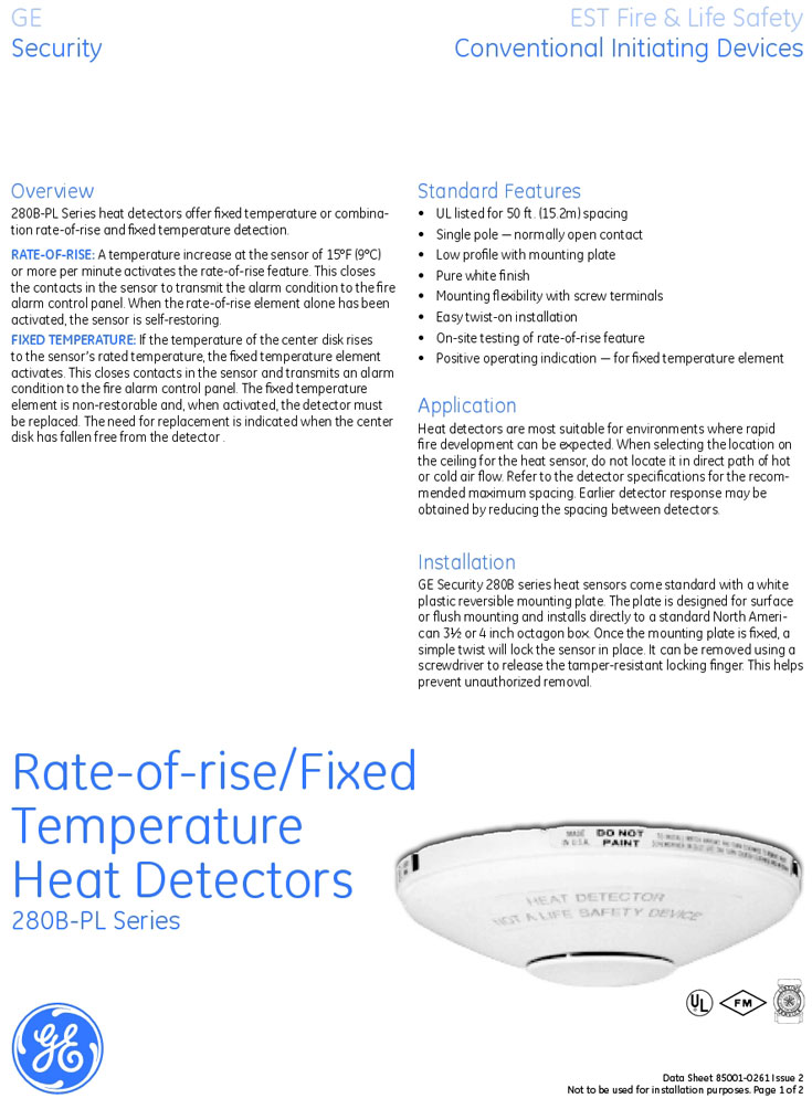 Heat-Detctor-280B-PL-Series 1
